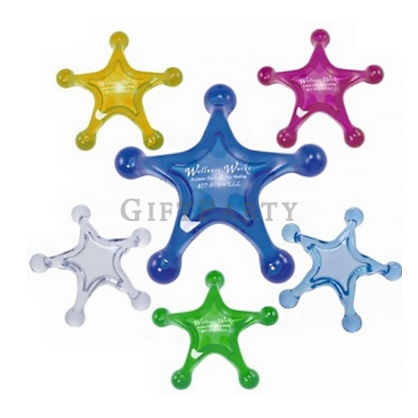 5 stars finger shiatsu press body plastic hand held massager,五角星塑料指壓按摩器,塑料按摩器,小贈品,禮品,廣告贈品,股東會贈品,銀行贈品