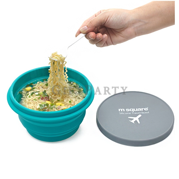 BPA free folding msquare large silicone food bowl,股東會贈品,股東會紀念品,禮品,戶外贈品,可微波耐熱矽膠折疊碗,Advertising gifts,