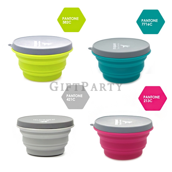 BPA free folding msquare large silicone food bowl,股東會贈品,股東會紀念品,禮品,戶外贈品,可微波耐熱矽膠折疊碗,Advertising gifts,