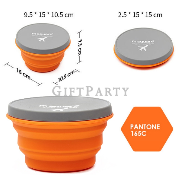 BPA free folding msquare large silicone food bowl,股東會贈品,股東會紀念品,禮品,戶外贈品,可微波耐熱矽膠折疊碗,Advertising gifts,
