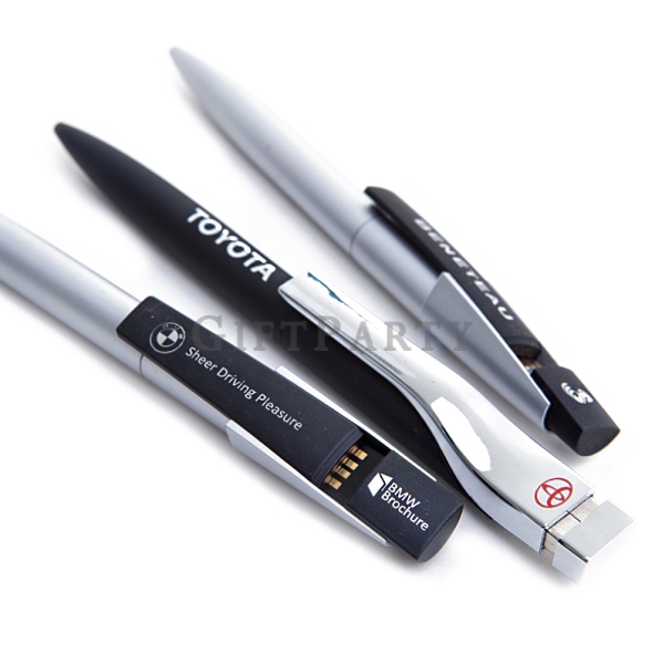 2in1 metal flash drive pen 8G ,2in1金屬隨身碟筆,Customized advertising pen, custom atomic pen, custom logo