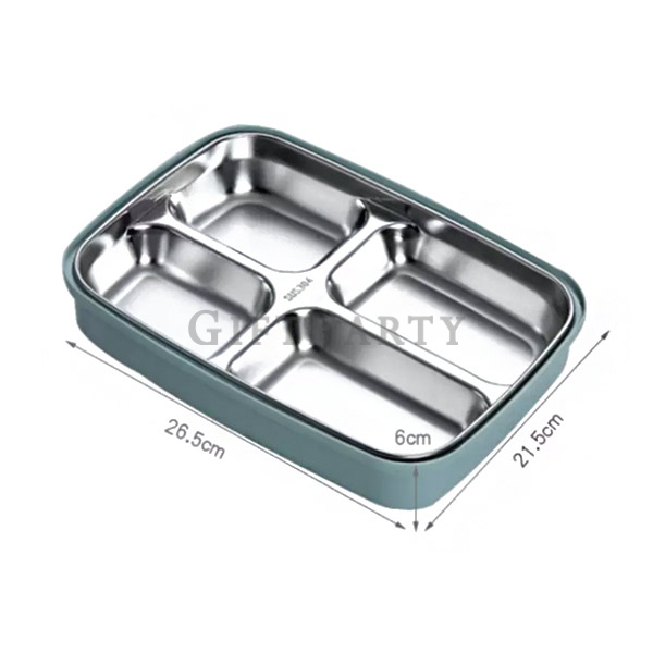 SE4081192WT3-304不鏽鋼分格餐盒,Stainless Steel 4 Compartment Lunch Box,兒童贈品,股東會贈品,股東會紀念品,