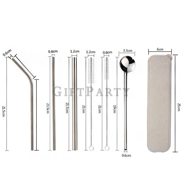 304 Stainless Steel Drinking straws set,不鏽鋼吸管,禮品,廣告贈品,品牌贈品,企業贈品,304不鏽鋼吸管六件組(盒裝),environmental gifts,