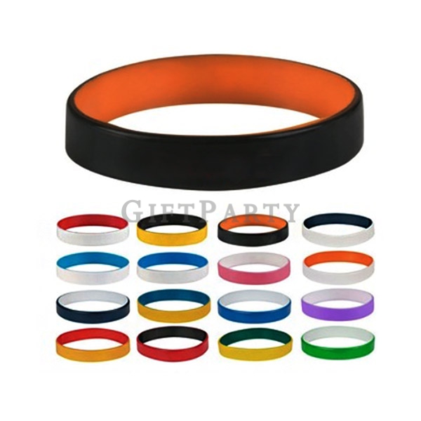 Silicone bracelet inside and outside two-color ,硅膠運動手環內外圈雙色,運動手環,路跑贈品,廣告贈品,促銷贈品,馬拉松贈品,矽膠手環,Sports br