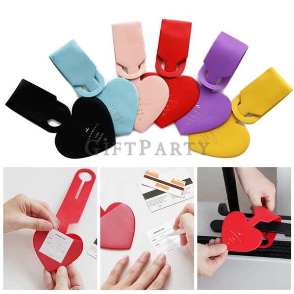 Heart shape PU leather bag tag,愛心行李牌,展場贈品,旅展贈品,廣告贈品,愛心心型PU行李吊牌, Advertising gifts, promotional gifts