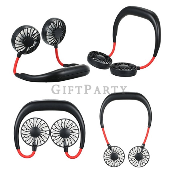 Mini USB Portable Cooling Neck Double Fans Rechargeable with Dual,運動頸掛風扇,Mini USB Neck Double Fans ,