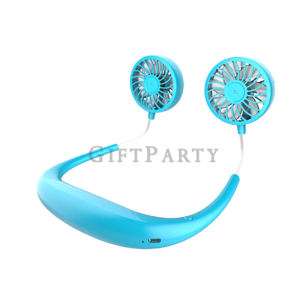 Mini USB Portable Cooling Neck Double Fans Rechargeable with Dual,運動頸掛風扇,Mini USB Neck Double Fans ,