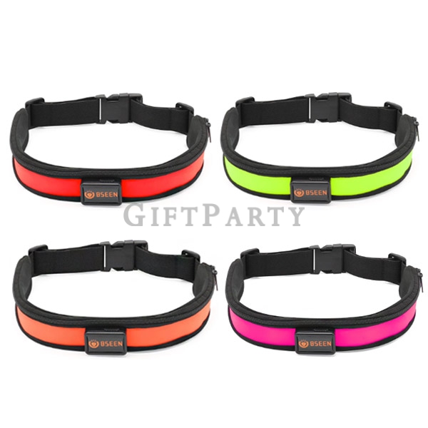 Led Running Belt USB Rechargeable Fanny Pocket ,LED發光跑步帶發光運動腰包,運動腰包,健身腰包,發光腰包,路跑紀念品,夜跑贈品,