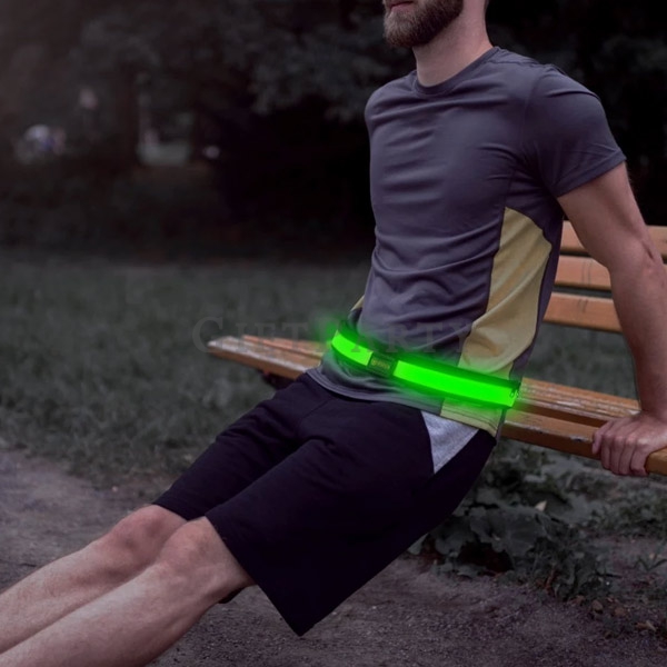 Led Running Belt USB Rechargeable Fanny Pocket ,LED發光跑步帶發光運動腰包,運動腰包,健身腰包,發光腰包,路跑紀念品,夜跑贈品,