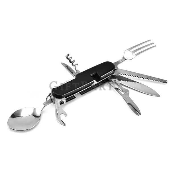 Swiss army knife multi-purpose tableware,戰術紀念品,軍用贈品,軍用禮品,股東會贈品,股東會紀念品,折疊餐具,瑞士刀餐具,多功能瑞士刀餐具