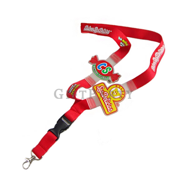 Custom 3D silicone logo polyester neck lanyard,卡通贈品,授權禮品,授權贈品,企業贈品,品牌贈品,展場贈品,客製證件套,客製硅膠3D造型證件掛繩織帶頸繩,