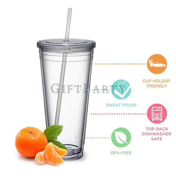 BPA Free Tritan 16oz Plastic Double Wall Tumbler Cup With lid and straw,環保杯,塑料吸管杯,星巴克吸管杯,星巴克杯,塑料TRIT
