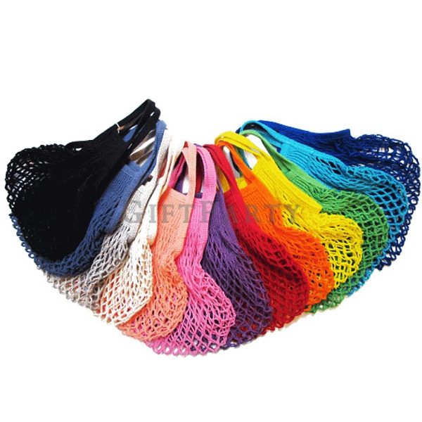 ECO Bags Fruit Shopping String Grocery Shopper Tote Mesh Woven Net Bag,Cotton Fruit Produce Mesh Bag