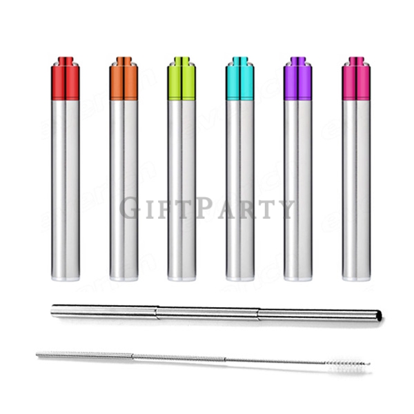 Stainless steel straw set,不鏽鋼伸縮吸管組, Advertising gifts, promotional gifts, custom logo gifts, ECO fri