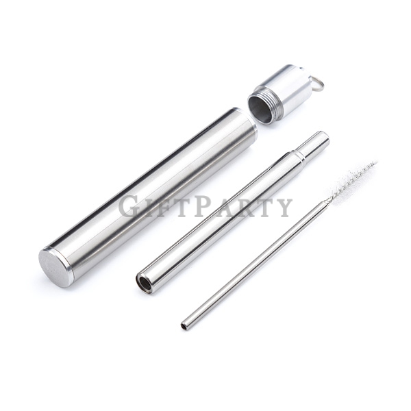 Stainless steel straw set,不鏽鋼伸縮吸管組, Advertising gifts, promotional gifts, custom logo gifts, ECO fri