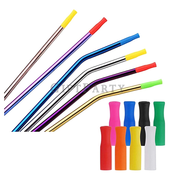 Stainless Steel Straws with Silicone Tips,食品級不鏽鋼吸管矽膠套(防牙齒碰撞),不鏽鋼吸管,軟膠套,環保禮品,不鏽鋼吸管,304吸管,贈品,