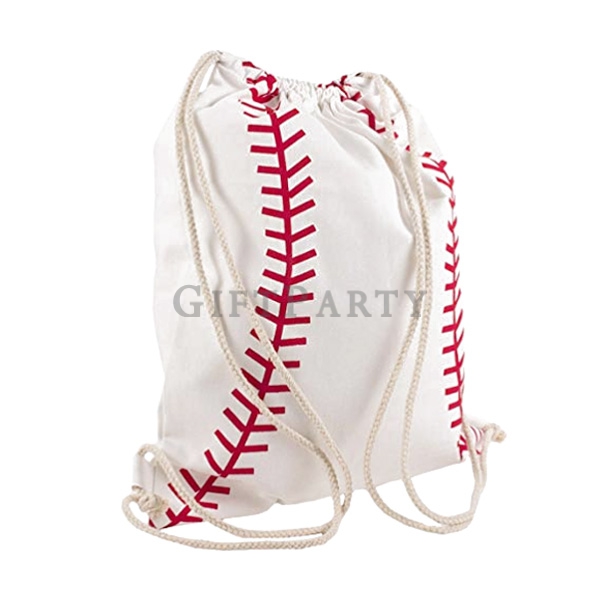 cotton canvas backpack baseball drawstring bag,棒球造型綿帆布束口後背包, 日本の野生のボールのお土産、日本の野生のボール製品、日本の野生のボールコレクシ