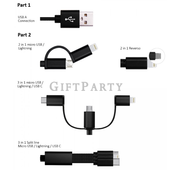 2in1 Braided Charging and data sync cable-2in1編織充電線數據線5