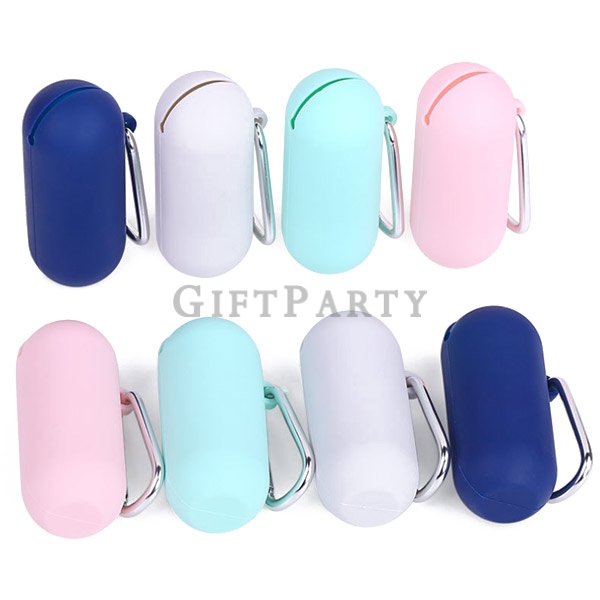 Food grade silicone straw with capsule box carabiner,食品級矽膠吸管帶膠囊盒登山扣,Eco friendy  silicone straw with