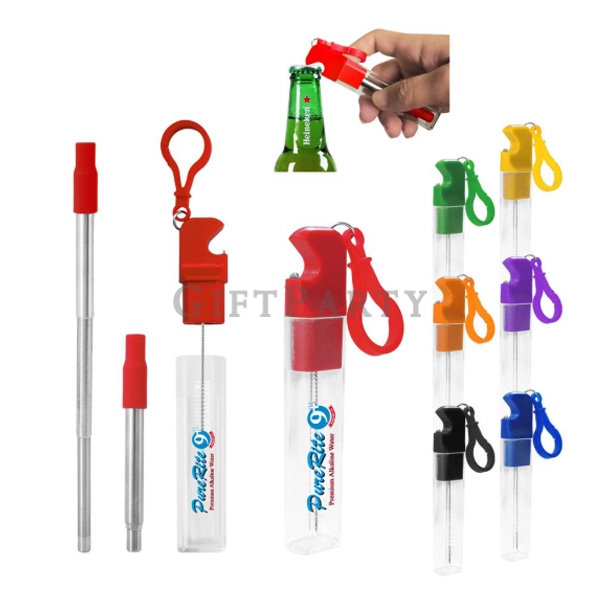 禮品,贈品,不鏽鋼吸管,客製贈品,不鏽鋼吸管伸縮吸管帶開瓶器4