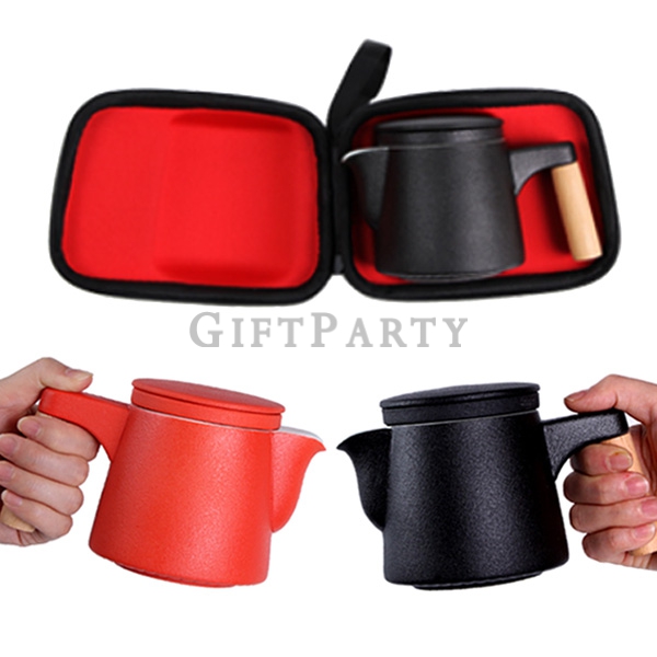 ceramic travel tea set,中國風贈品,攜帶式茶具,vip禮品,百貨公司贈品,股東會紀念品,旅行泡茶茶具套裝一壺四杯,One Pot four Cups Portable Trave