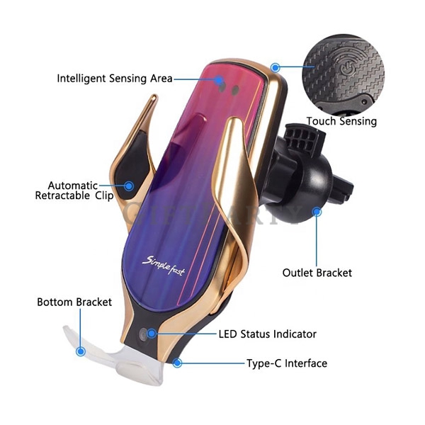 Car Wireless Charger Holder,感應式車用無線充電座手機支架