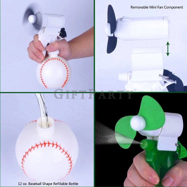Baseball Shape Mist Fan Water spray fan,棒球型噴霧風扇,棒球禮品,棒球週邊贈品,棒球產品,棒球紀念品