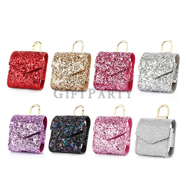 Fashion Wireless Headset Charger Bag Case Cover  Air pods,閃亮PU皮革AIR-PODS無線耳機保護套,Advertising gifts, f