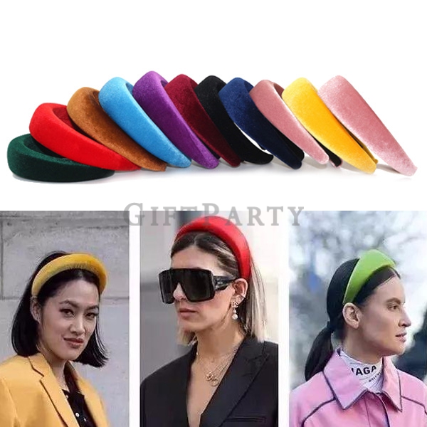 GFashion Headwear Wide padded Hairbands,5cm Width Velvet Sponge hairband,時尚厚海綿髮箍天鵝,時尚髮箍,時尚贈品, Depart