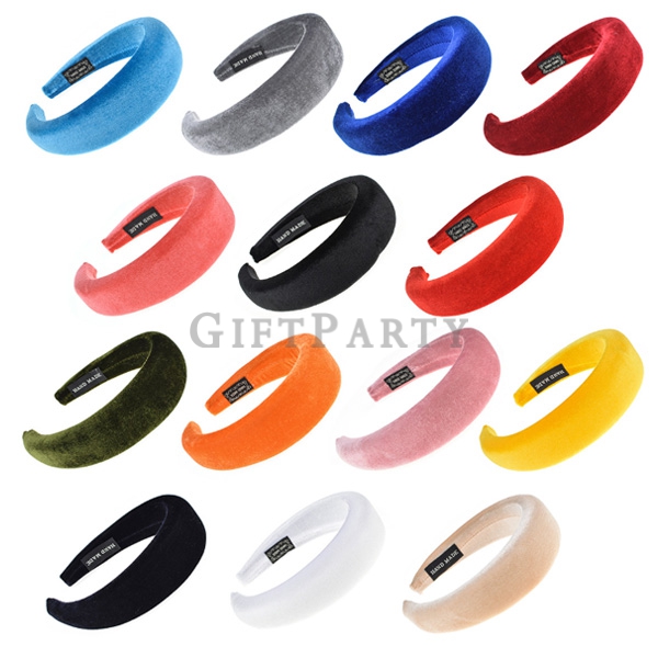 Fashion Headwear Wide padded Hairbands,5cm Width Velvet Sponge hairband,時尚厚海綿髮箍天鵝,時尚髮箍,時尚贈品,340547Q2