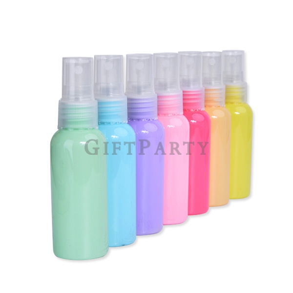 50ml PET plastic macaron color liquid spray bottle,50ml馬卡龍分裝噴霧瓶PET