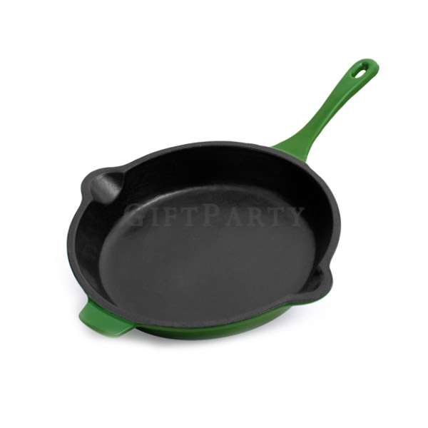 Enamel Skillet Cast Iron Frying Pan with Long Handle,啤酒贈品,客製廚具長柄鑄鐵煎鍋,客製鍋具,企業贈品,啤酒贈品,啤酒紀念品,Corporate 