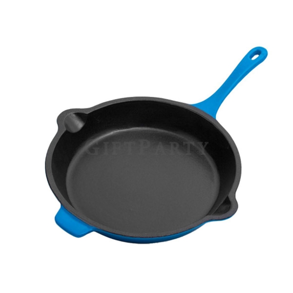 Enamel Skillet Cast Iron Frying Pan with Long Handle,啤酒贈品,客製廚具長柄鑄鐵煎鍋,客製鍋具,企業贈品,啤酒贈品,啤酒紀念品,Corporate 