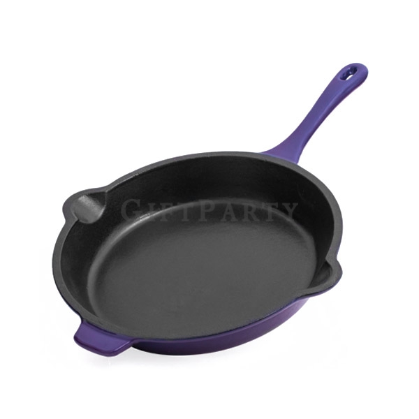 Enamel Skillet Cast Iron Frying Pan with Long Handle,啤酒贈品,客製廚具長柄鑄鐵煎鍋,客製鍋具,企業贈品,啤酒贈品,啤酒紀念品,Corporate 
