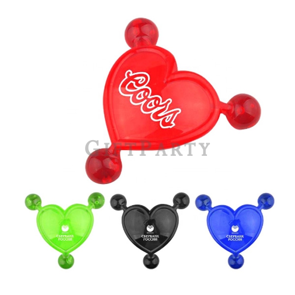 3 points red heart shaped plastic massager,廣告贈品,情人節贈品,促銷贈品,小禮品,股東會贈品,股東會紀念品,心心型三點塑料按摩器