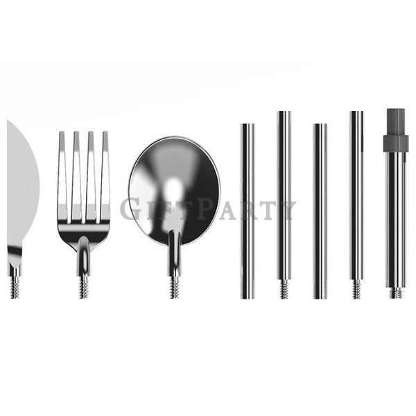 Pocket Sized Stainless Steel Foldable  Straw Cutlery Set with Case,新款贈品,不鏽鋼餐具組,,折疊餐具組,禮品,便攜口袋不繡鋼組裝餐具