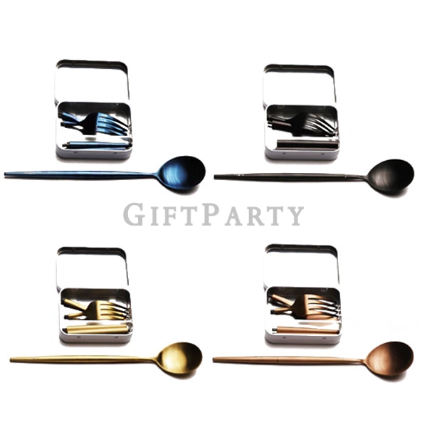 Portable travel  stainless steel cutlery set flatware set with case,禮品,新款贈品,不鏽鋼餐具組,便攜口袋不繡鋼組裝餐具組