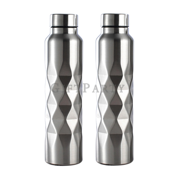 Stainless Steel Water Bottle Gym Sport Drink Bottle 1000ml,菱格紋保溫瓶,設計款保溫瓶,不鏽鋼保溫瓶,不鏽鋼保溫瓶客製,1000ml大容量,戶