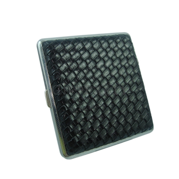 Leather metal cigarette box,皮革面不鏽鋼菸盒,菸盒,皮革菸盒,不鏽鋼菸盒,男仕贈品,