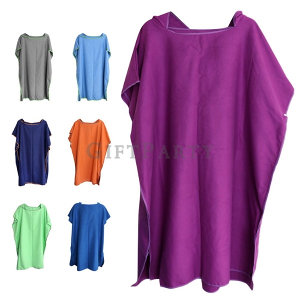 毛巾衣,浴巾衣,Microfiber Hooded Surfing Beach Poncho Towel,沙灘衝浪潛水速乾毛巾斗篷,毛巾衣