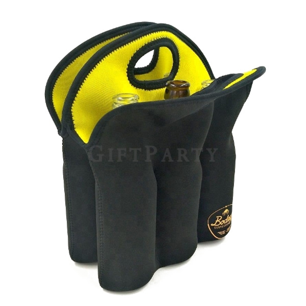 Neoprene 6 Pack Beer Bottle Cooler,啤酒贈品,啤酒保冷袋,啤酒提袋,啤酒紀念品,Neoprene 6 pack beer bottle holder cooler b