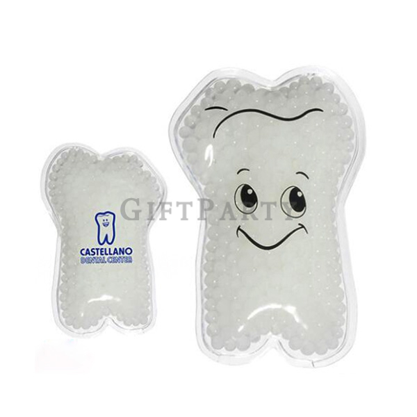 Tooth shape hot cold ice pack,牙齒形狀冰敷袋冰熱敷,Custom Brand Logo Reusable Tooth Shape Gel Bead Hot Cold Ic