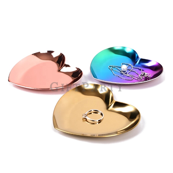 Golden  heart shape metal jewelry tray,金屬心型飾品盤,愛心造型金屬盤,百貨公司贈品,禮品,贈品,紀念品,股東會贈品,