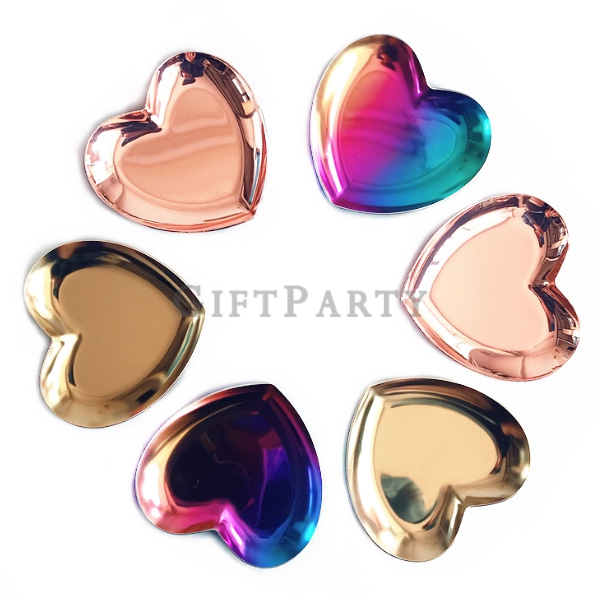 Golden  heart shape metal jewelry tray,金屬心型飾品盤,愛心造型金屬盤,百貨公司贈品,禮品,Advertising gifts, brand gifts, cus