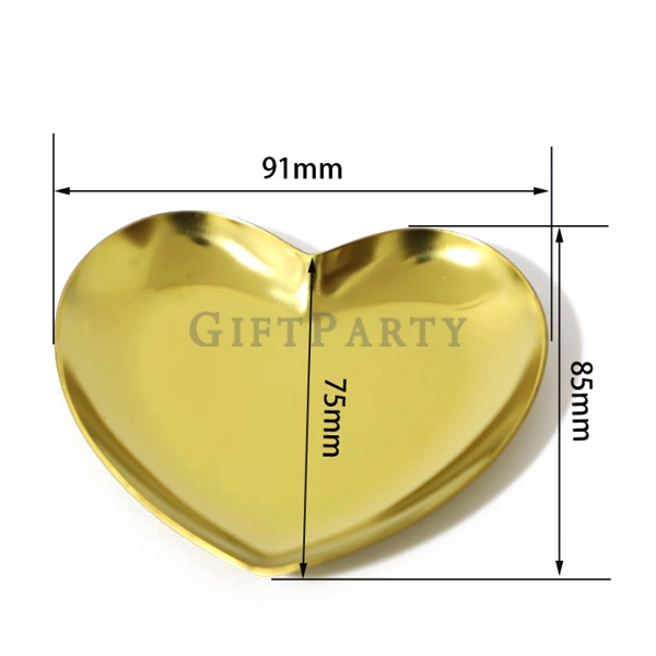 Golden  heart shape metal jewelry tray,金屬心型飾品盤,愛心造型金屬盤,百貨公司贈品,禮品,贈品,紀念品,股東會贈品,
