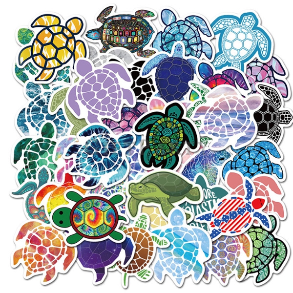 保護海洋,保護海龜,小琉球海龜,海龜贈品,海龜創意塗鴉貼紙41張不重覆2