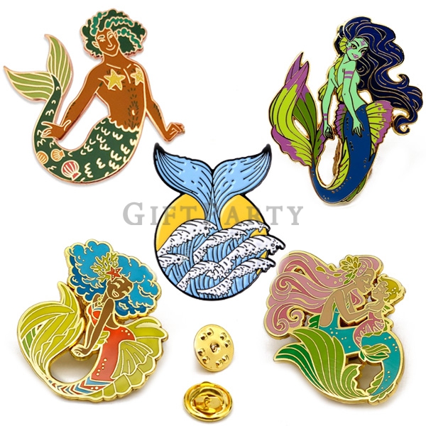 GP2340316Q3036-美人魚金屬徽章別針證章