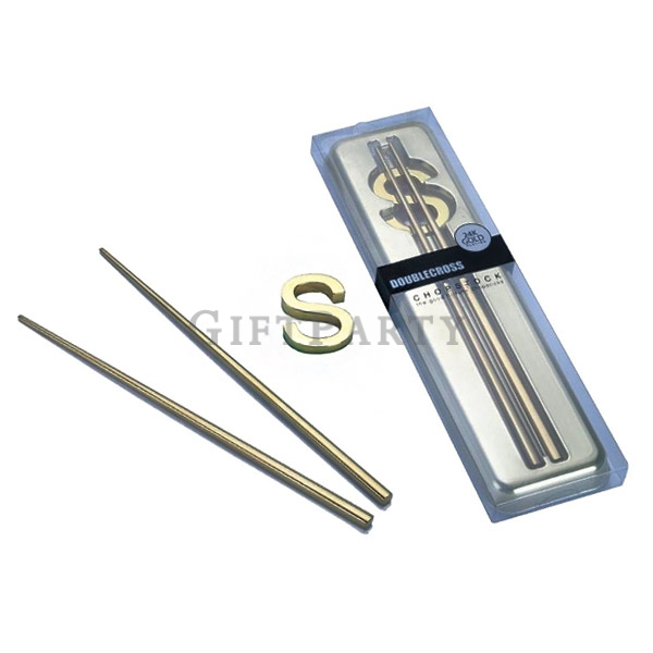 銀行禮品,銀行贈品,公司禮品,發財筷,結緣品,股東會贈品,股東會禮品,鍍金不鏽鋼筷子$符號2