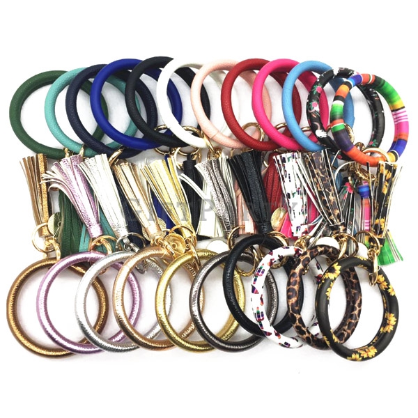 PU Leather Wristlet Keychain,PU皮革流蘇手環鑰匙圈,運動鑰匙圈,廣告贈品,時尚禮品,時尚贈品,設計贈品,
