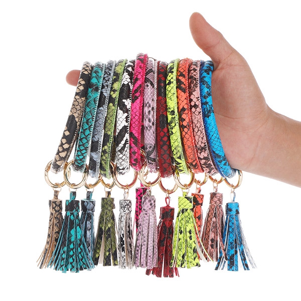 PU Leather Wristlet Keychain,PU皮革流蘇手環鑰匙圈,運動鑰匙圈,廣告贈品,時尚禮品,時尚贈品,設計贈品,ins爆款